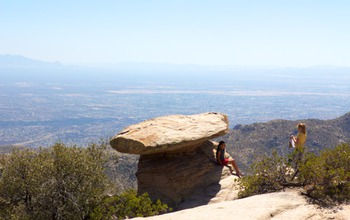 Middle-school students in the Arizona mountains